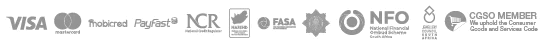 Visa, Mastercard, Mobicred, Payfast and payment partners